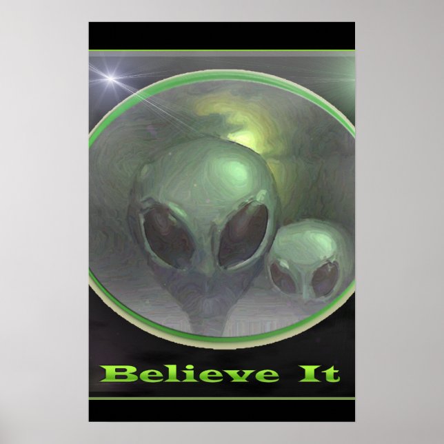 Paranormala UFO-gråtoner Poster (Framsidan)