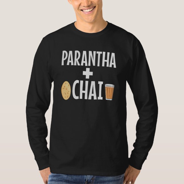 Parantha Chai Sardar Desi Sikh Punjabi Indian T Shirt (Framsida)