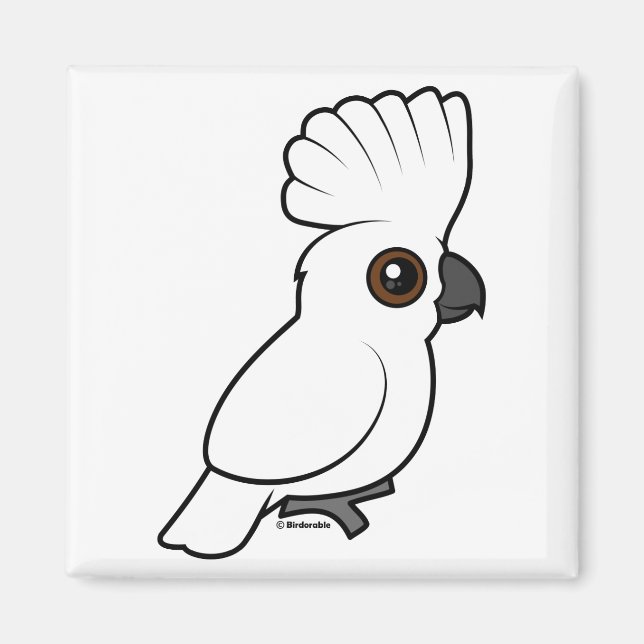 Paraplla Cockatoo (upphöjd) Magnet (Framsidan)