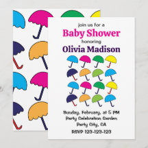 Paraplla Colorful Parbrella Flicka Shower