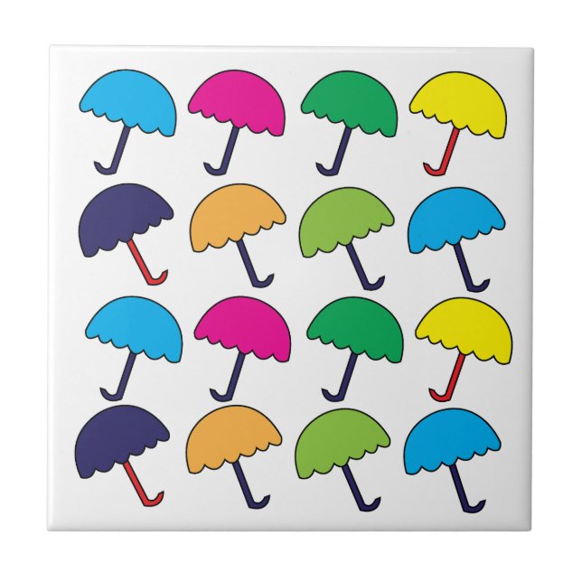 Paraplla Colorful Umbrella Kakelplatta (Framsidan)