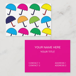Paraplla Colorful Umbrella Visitkort