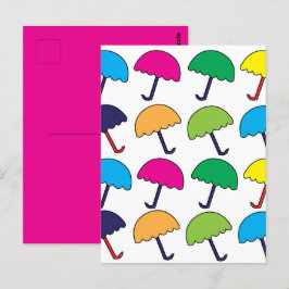 Paraplla Colorful Umbrella Vykort