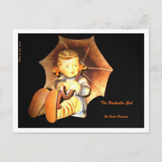 Paraplla Girl Vykort