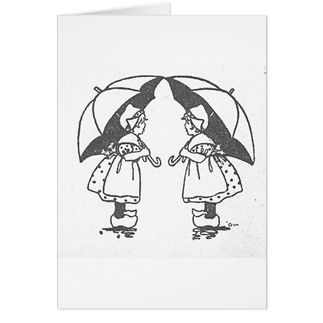 Paraplla Girls 2 Hälsningskort (Framsidan)