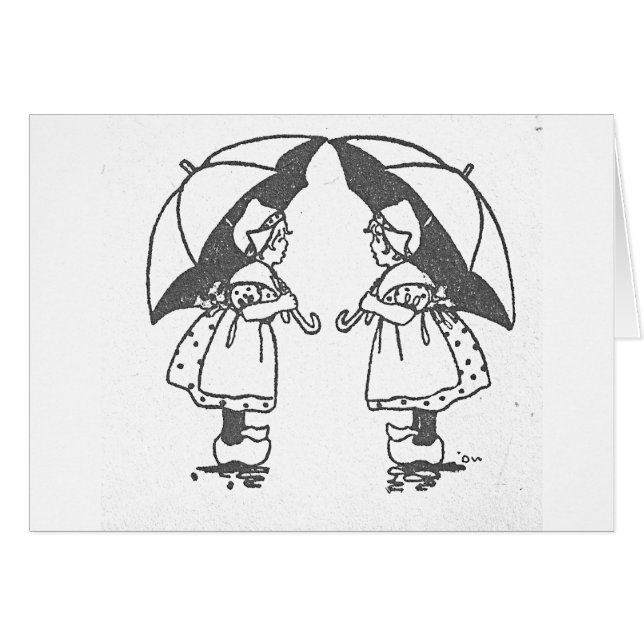 Paraplla Girls 2 Hälsningskort (Framsidan Horizontal)