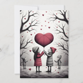 Paraplla Heart of Kärlek Julkort