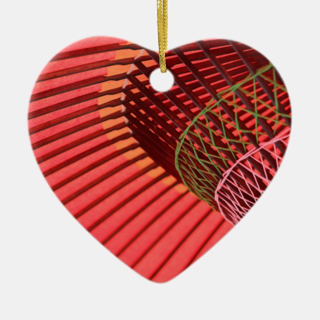 Paraplla japanska paraplyer julgransprydnad keramik (Framsidan)