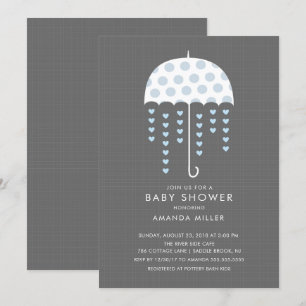 Paraplla Pojke Shower-inbjudan Inbjudningar