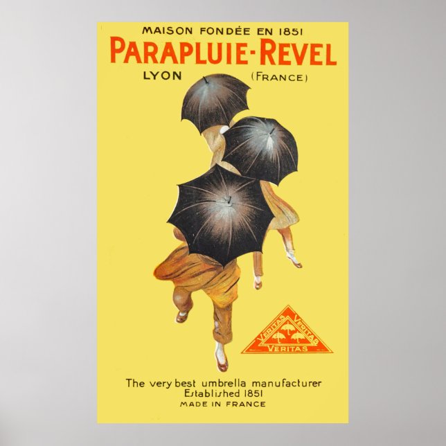 Parapluie Revel Advertising 1922 Poster (Framsidan)