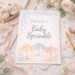Paraply Baby Sprinkle Inbjudan