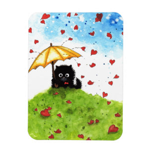 Paraply Cat Hearts by Bihrle Magnet