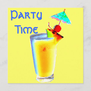 Paraply Drink Cocktail Party Inbjudningar