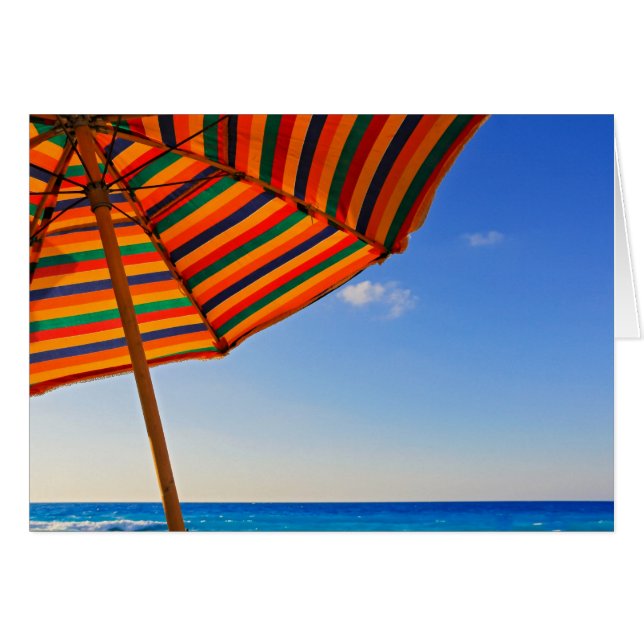 paraply hälsningskort (Framsidan Horizontal)