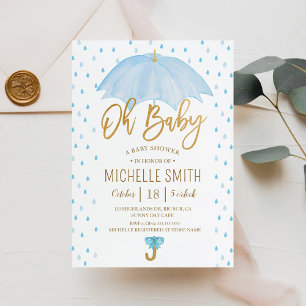 Paraply Kärlek Sprinkle Baby Shower Inbjudningar