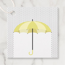 Paraply med Rain Baby Shower Gift-Märkre. Gåvor Etiketter