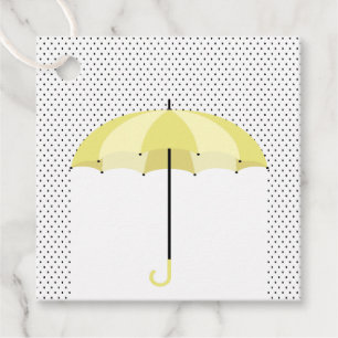 Paraply med Rain Baby Shower Gift-Märkre. Gåvor Etiketter