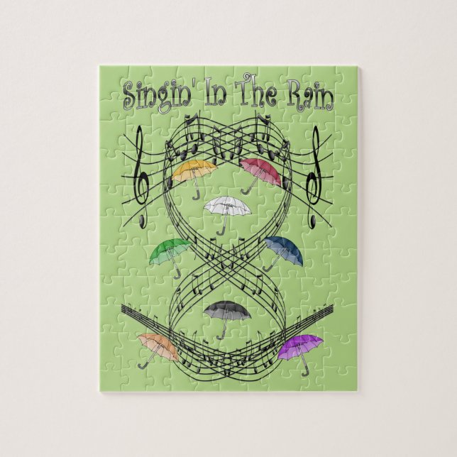Paraply~ Singin' i ~en för fjäll för Pussel (Vertikal)