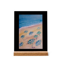 Paraplyer för vattenfärgsstrand