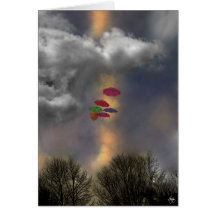 Paraplyer i en Cloudscape