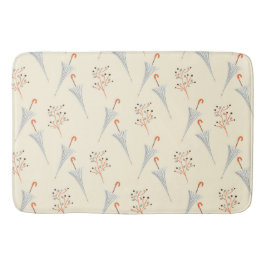 Paraplyer och höstblomma badrumsmatta