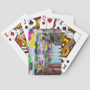 Paraplyer över San Juan Streets och Mansion Casinokort