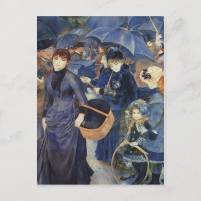 Paraplyer Pierre-Auguste Renoir Mors dag-kort Vykort (Framsida)