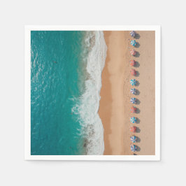 Paraplyer Strand Tropisk Ocean Pappersservett