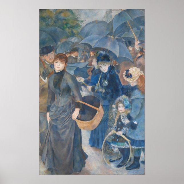 Paraplyerna av Pierre-Auguste Renoir (1841-1919) Poster (Framsidan)