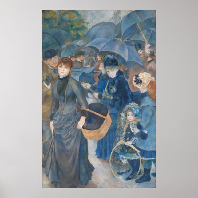 Paraplyerna av Pierre-Auguste Renoir (1881-86) Poster (Framsidan)