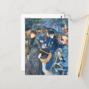 Paraplyerna Pierre Auguste Renoir Art Vykort