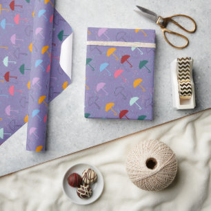 Paraplyet i Pappra Rain mönster Wrapping Presentpapper