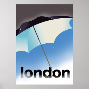 Paraplyreseaffisch för London Poster