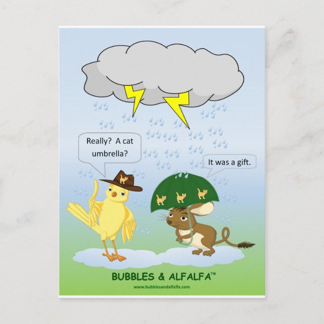 Paraplyvykort Vykort (Framsida)