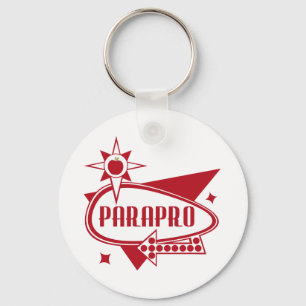 Parapro - den inspirerade Retro röda 60-tal Nyckelring