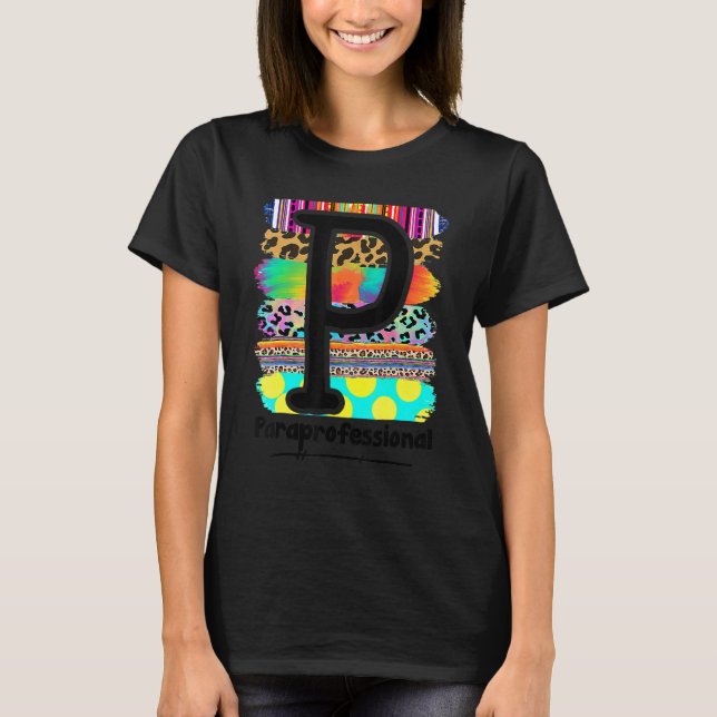 ParaProfessional Back to school Squad Första dagen T Shirt (Framsida)