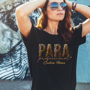 ParaProfessional Cheetah Print, para, present T Shirt