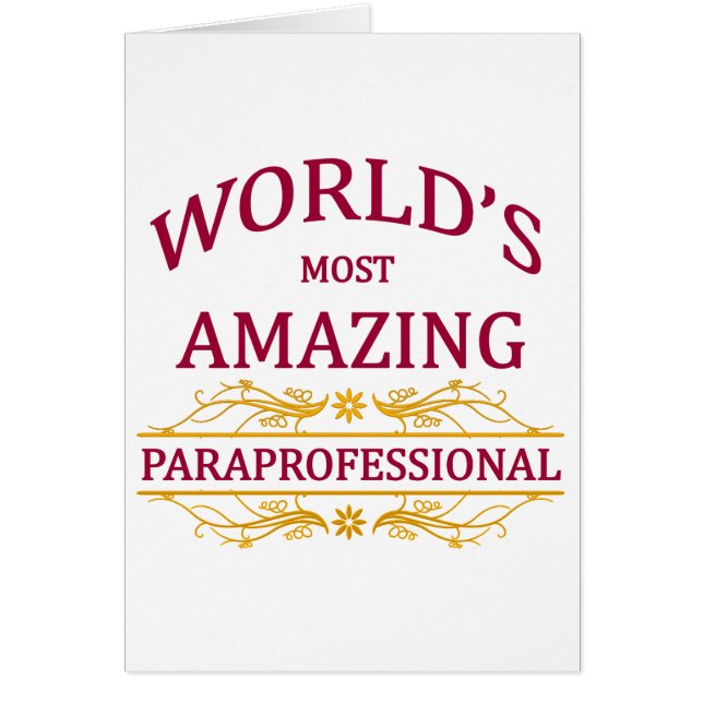 Paraprofessional Hälsningskort (Framsidan)