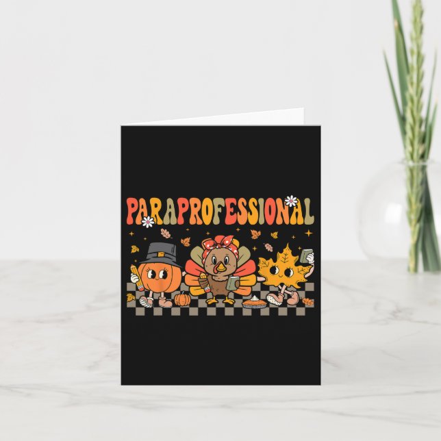 Paraprofessional Höst Lag Parapro Pedagog Tack Kort (Framsida)