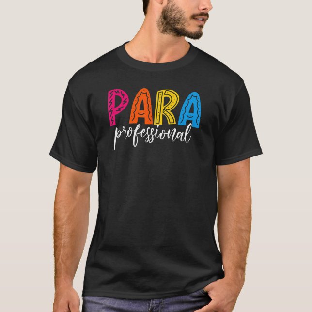 ParaProfessional Minimal Back to school Team Group T Shirt (Framsida)