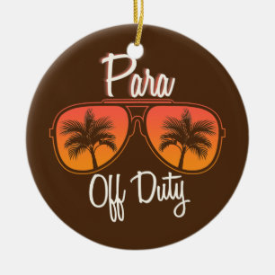 ParaProfessional Para off Duty Lacher Handflatan Julgransprydnad Keramik