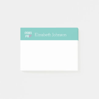 ParaProfessional Para Pro Heart Gift Post-it Block