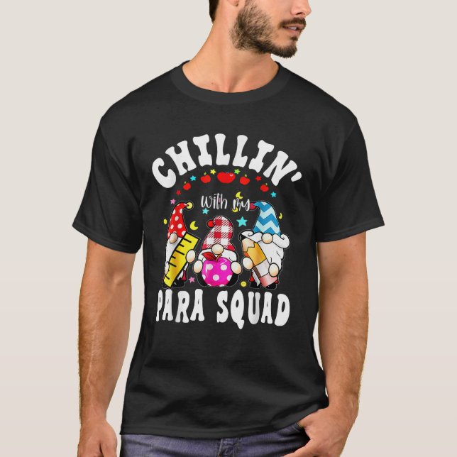 Paraprofessional Para Squad Chillin Gnomes Christm T Shirt (Framsida)