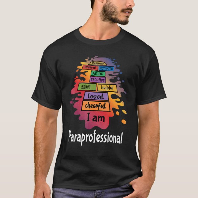Paraprofessional Paraeducator Teacher Assistant Ai T Shirt (Framsida)