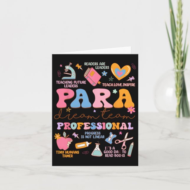 ParaProfessional-paraprofessionellt i Dream-teamet Kort (Framsida)