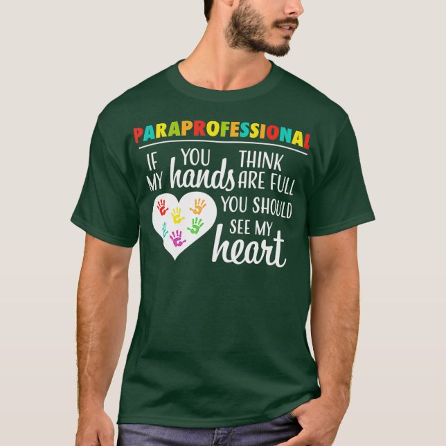 Paraprofessional Teacher Assistant Cute School T Shirt (Framsida)