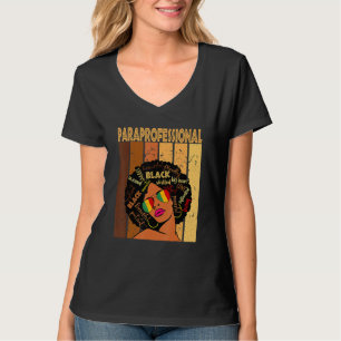 Paraprofessionell Afro Afroamerikansk Svart Histo T Shirt