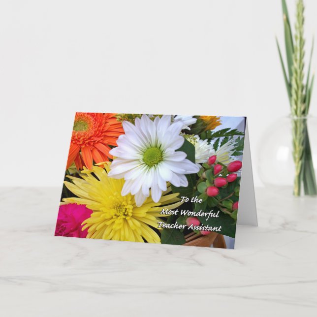 Paraprofessionell avskrivningsdag, blommor kort (Framsida)