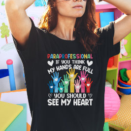 Paraprofessionell Fullt Fullt Heart T Shirt