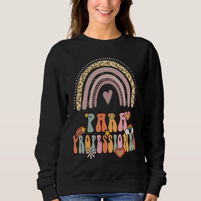 Paraprofessionell Groovy Retro Vintage Regnbåge Sö T Shirt (Framsida)